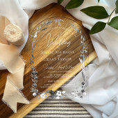 Rustikales Wasserfarbenspiel Boho Blumen Elegante  Acryleinladungen