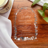 Rustikales Wasserfarbenspiel Boho Blumen Elegante  Acryleinladungen