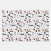 Rustikales Wasserfarbenspringen im Winter Geschenkpapier Set (Vorderseite 3)