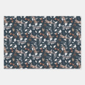 Rustikales Wasserfarbenspringen im Winter Geschenkpapier Set (Vorderseite)