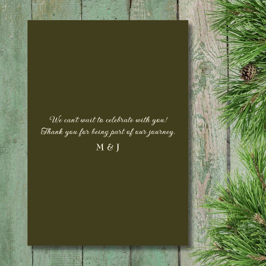 Rustikales Wasserfarbenwaldlandsee Adventure Weddi Einladung