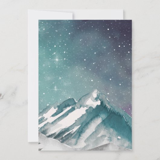 Rustikales Wasserfarbgebirge Pinakothek Probe Aben Einladung (Rückseite)