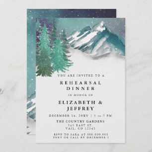 Rustikales Wasserfarbgebirge Pinakothek Probe Aben Einladung