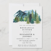 Rustikales Wasserfarbgebirge Pinakothek Probe Aben Einladung (Vorderseite)