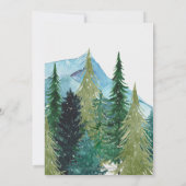 Rustikales Wasserfarbgebirge Pine Brautparty Einladung (Rückseite)