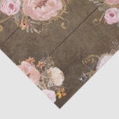 Rustikales Wasserfarbskript Ephemera Decoupage Seidenpapier (Ausschnitt)