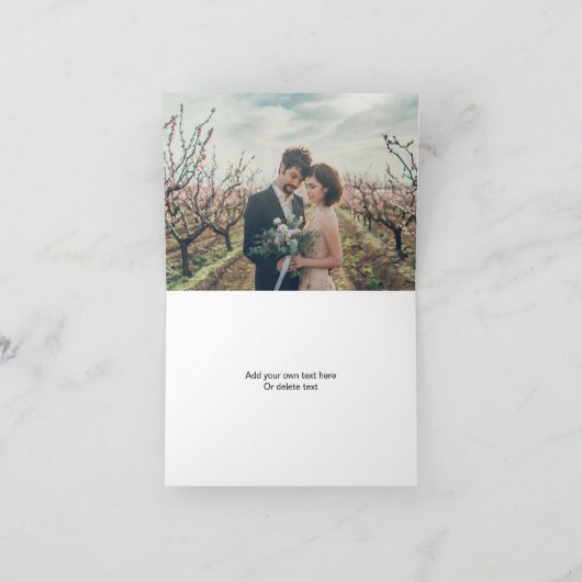 Rustikales Watercolor-Blätter auf barnwood Einladung (Innenseite)