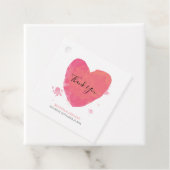 Rustikales Watercolor-Herz-Hochzeitsgeschenk Geschenkanhänger (Beispiel)