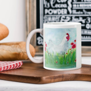 Rustikales Watercolor-Hühnchen Jumbo-Tasse