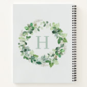 Rustikales Watercolor-Monogramm-Familienrezept Notizblock (Rückseite)