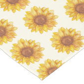 Rustikales Watercolor Sonnenblumenmuster Bauernhof Kurzer Tischläufer (Ecke)