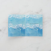 Rustikales Watercolor Summer Sea Beach Danke Karte (Innenseite)