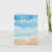 Rustikales Watercolor Summer Sea Beach Danke Karte (Rückseite)