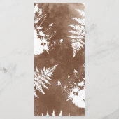 Rustikales Watercolor Wild Greenerity Fern Wedding Menükarte (Rückseite)