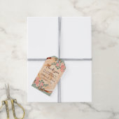 Rustikales Watercolor Wood Slice Geschenkanhänger (Mit Garn)