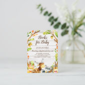 Rustikales Watercolor Woodland Babybuchanfrage Begleitkarte (Stehend Vorderseite)