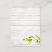 Rustikales Watercolor Woodland Babybuchanfrage Begleitkarte (Rückseite)