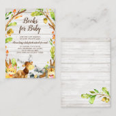 Rustikales Watercolor Woodland Babybuchanfrage Begleitkarte (Vorne/Hinten)