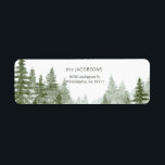 Rustikales Watercolor Woods Weihnachten<br><div class="desc">Rustikale künstlerische Aquarell-Stil grünen Wald und bearbeitbare Textfelder.</div>