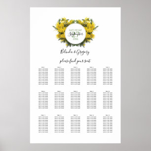Rustikales Wattle Acacia Hochzeitssattel Poster