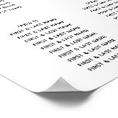 Rustikales Wattle Acacia Hochzeitssattel Poster (Ecke)