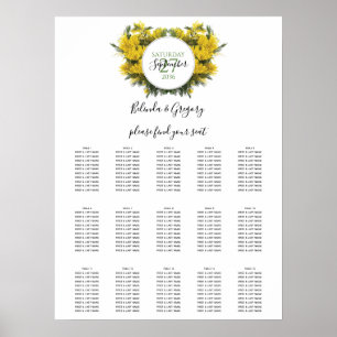 Rustikales Wattle Acacia Hochzeitssattel Poster