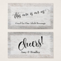 Rustikales Weathered Wood Elegantes Script Drink T