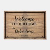 Rustikales Weathered Wood "Willkommen auf unserer Fußmatte (Vorderseite)
