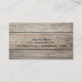 Rustikales Weatherwood Farmhouse Stall Shabby Chic Visitenkarte (Rückseite)