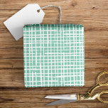 Rustikales Weave Muster Modernes Aqua Blue Geschenkpapier<br><div class="desc">Dieses moderne Verpackungspapier-Design zeichnet sich durch ein handgezeichnet Crosshatch-Muster in Weiß auf einem lustigen aqua-blauen Hintergrund aus...  Eine wunderbare Wahl für viele Anlässe!</div>