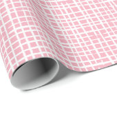 Rustikales Weave-Muster Modernes Hübsches Rosa Geschenkpapier (Rolleneckpunkt)