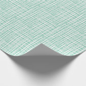Rustikales Webmuster Modern Aquablau Geschenkpapier (Ecke)