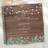 Rustikales Wedding Guest Book Eukalyptus String Li Notizblock