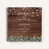 Rustikales Wedding Guest Book Eukalyptus String Li Notizblock (Vorderseite)