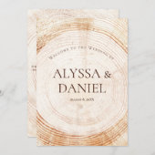 Rustikales Wedding.wood Tree Barke Custom Program Programm (Vorne/Hinten)