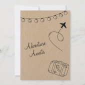 Rustikales Weggehen des Party Einladung (Rückseite)