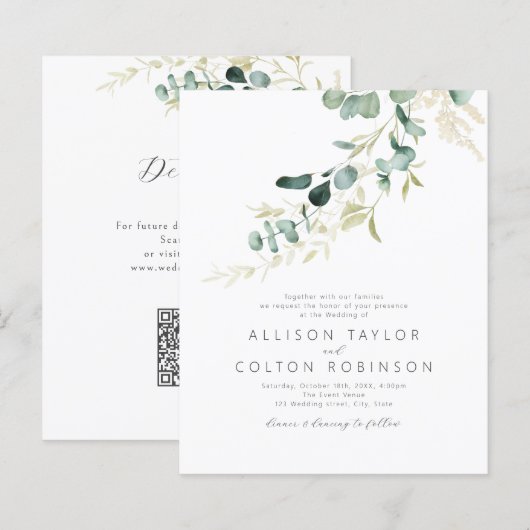 Rustikales Weidenbudget in einer Hochzeit (Vorne/Hinten)