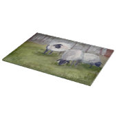 Rustikales Weideschaf Schneidebrett (Ecke)