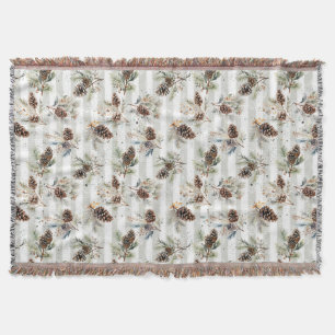Rustikales Weihnachten Boho-Muster Decke