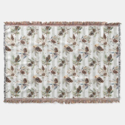 Rustikales Weihnachten Boho-Muster Decke (Vorderseite)