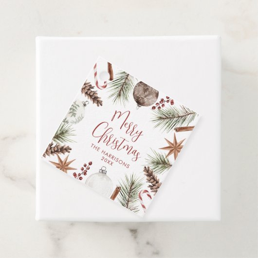 Rustikales Weihnachten Geschenkanhänger (Beispiel)