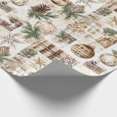 Rustikales Weihnachten Geschenkpapier (Ecke)