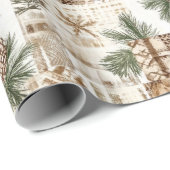 Rustikales Weihnachten Geschenkpapier (Rolleneckpunkt)