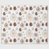 Rustikales Weihnachten Geschenkpapier (Flach)