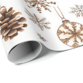 Rustikales Weihnachten Geschenkpapier (Rolleneckpunkt)