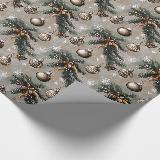 Rustikales Weihnachten Geschenkpapier (Ecke)