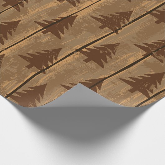 Rustikales Weihnachten Geschenkpapier (Ecke)