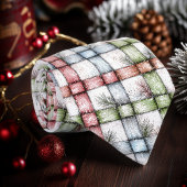 Rustikales Weihnachten Gingham Necktie Krawatte