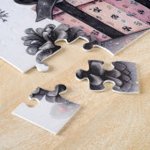Rustikales Weihnachten Highland-Kuh Puzzle (Seite)