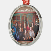 Rustikales Weihnachten ist das moderne Ornament Aus Metall (Links)